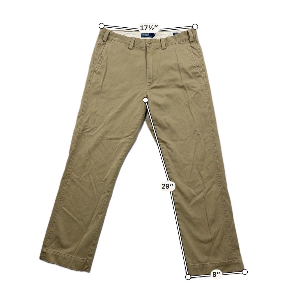 Polo Ralph Lauren Chino Pants Salinger Relaxed Fit Heritage Khaki Mens 34/30